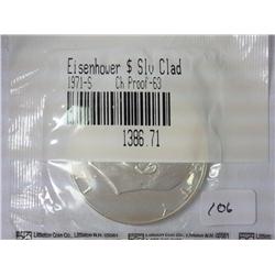 1971-S Ike Silver Clad Dollar PF63