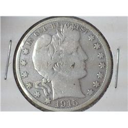 1915-S Barber Half Dollar (VG)