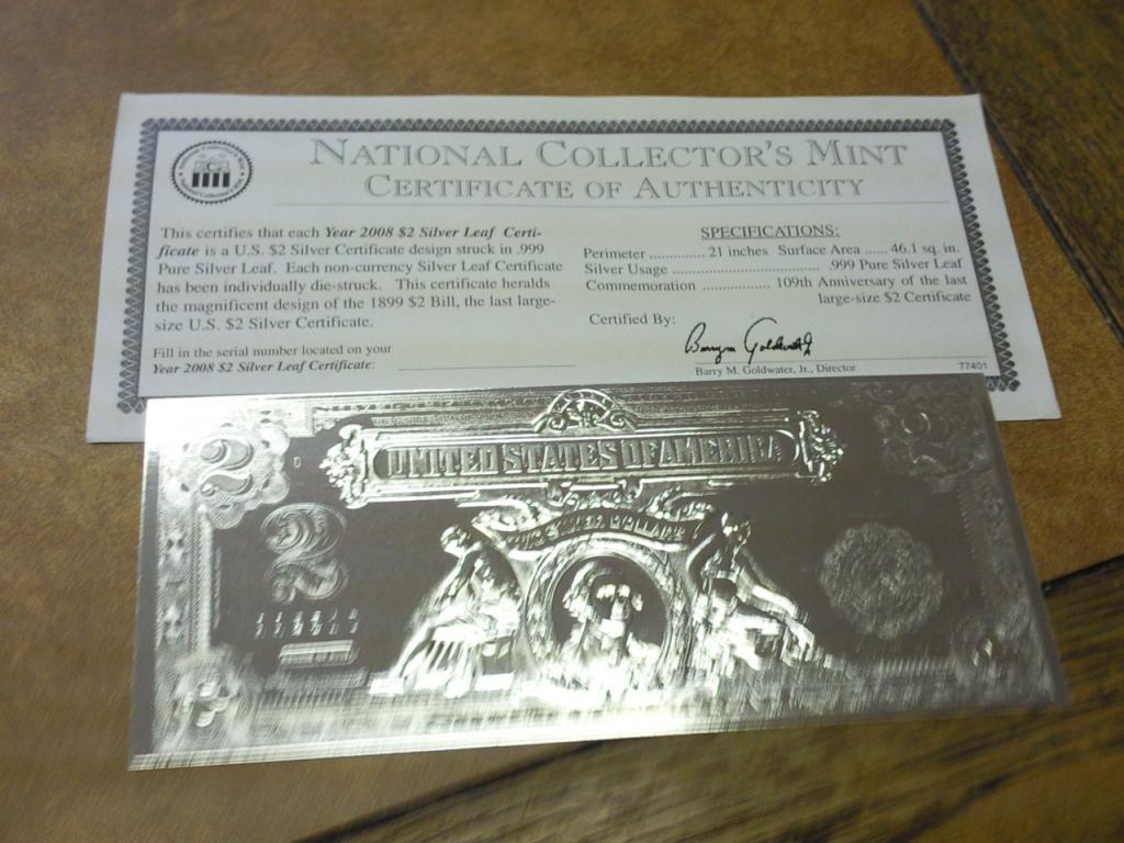 1899 Two Dollar Silver Certificate 1899 Two Dollar Silver Certificate