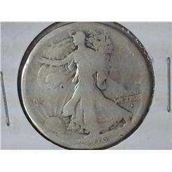 1916-D Walking Liberty Half Dollar (Obervse Mark)