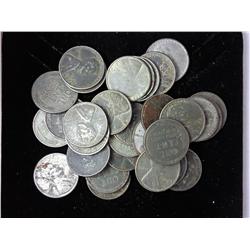30 Assorted 1943 Lincoln War Time Steel Cents