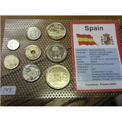 Spain Pre Euro Coin Set (UNC)