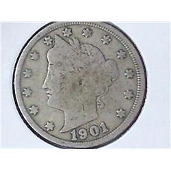 1901 Liberty "V" Nickel