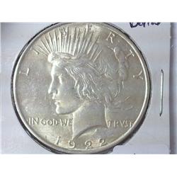 1922 Peace Silver Dollar (UNC)