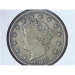 1883 No Cents Liberty "V" Nickel (EF-AU)