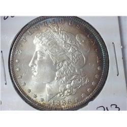1886 Morgan Silver Dollar (UNC) Toned