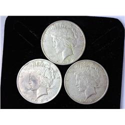 1923, 1923-D And 1923-S Peace Silver Dollars