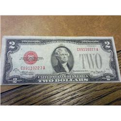 1928-D Red Seal Two Dollar Note