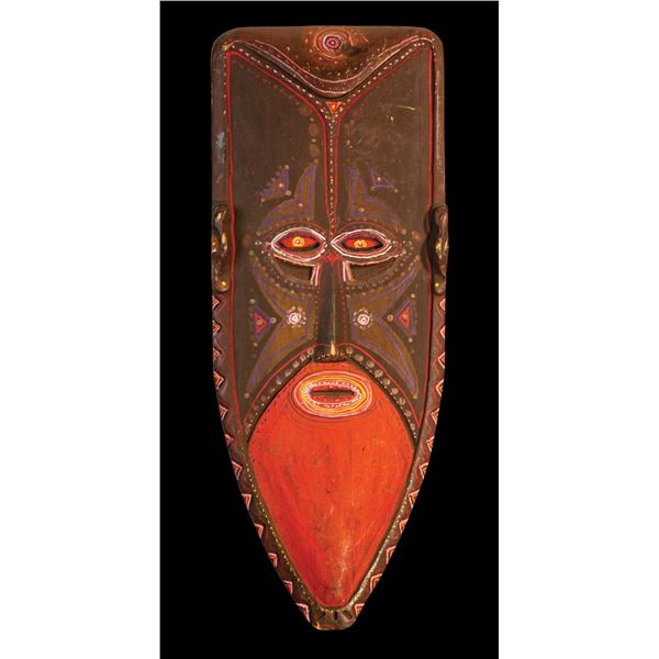 #411 “NEW GUINEA MASK” POLYCHROMED LUAU PARTY RENTAL #5 CARVING