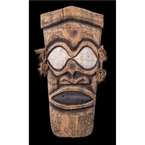 FANCIFULLY INTERPRETIVE LEROY SCHMALTZ NATIVE MASK CARVING.