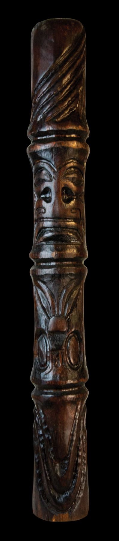 #157 STACKED DOUBLE TIKI FACED