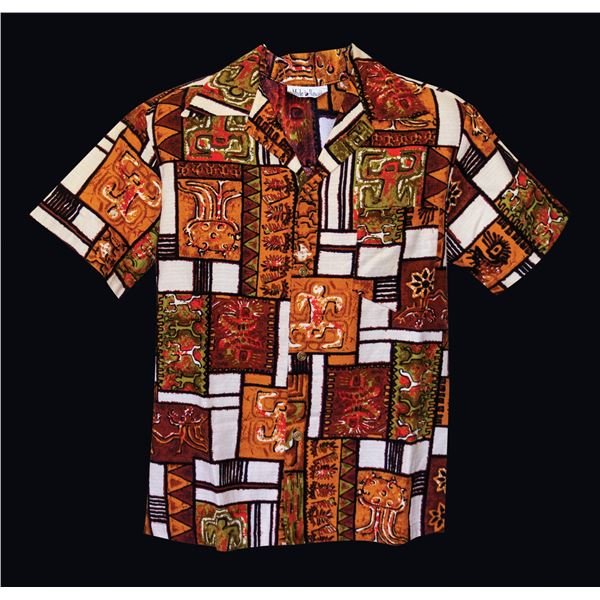 MOD HAWAIIAN GLYPH MEN'S LANAI SHIRT.