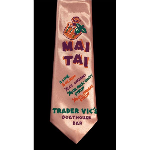 OCEANIC ARTS GIFTED TRADER VIC'S SILK "MAI TAI" TIE!.