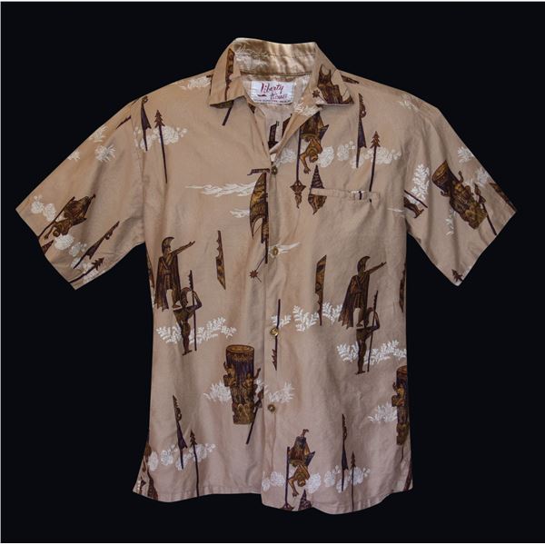 MOD KING KAMEHAMEHA MEN'S HAWAIIAN LANAI SHIRT.