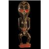Image 1 : #420 "NEW GUINEA TALE" POLYCHROMED OA SHOWROOM WALL SAMPLE CARVING.