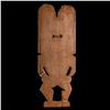 Image 2 : #487 "HAWAIIAN WAR GOD SHIELD" FIGURAL TIKI WALL PANEL CARVING.