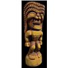 Image 1 : GIANT HAWAIIAN KU GOD FIGURE CARVING ON BASE.