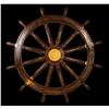 Image 1 : FIBERGLASS SHIPS WHEEL FROM THE OCEANIC ARTS LUAU RENTAL DEPARTMENT.