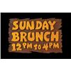 Image 1 : OCEANIC ARTS CUSTOM "SUNDAY BRUNCH" SIGNAGE FOR DON the BEACHCOMBER - DALLAS, TEXAS.