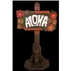 Image 1 : "ALOHA" OA LUAU RENTAL DEPARTMENT FLOOR SIGN.