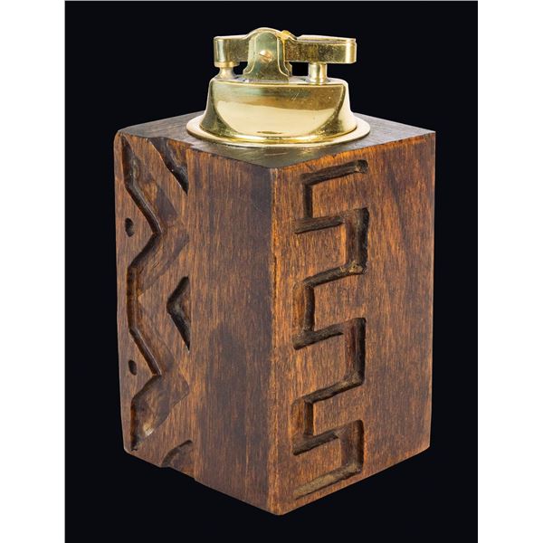 OA MODERNIST TROPICAL TABLE LIGHTER.