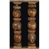 Image 1 : PAIR OF OCEANIC ARTS CORK & COCONUT ROOM DIVIDER DECOR POLES.