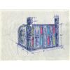 Image 1 : ORIGINAL CONCEPT SKETCH FOR KIMO'S POLYNESIAN WEAR STORE CHECKOUT COUNTER.