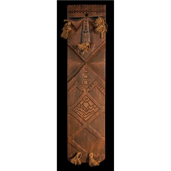 HAND-CARVED ONE-OFF LEROY SCHMALTZ "NEW CALEDONIA DOOR JAMB".