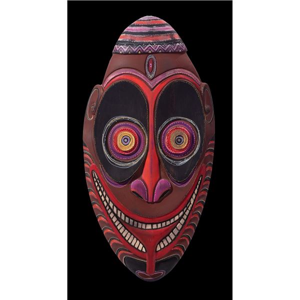 #428  NEW GUINEA MASK  OA LUAU RENTAL DEPARTMENT CARVING.