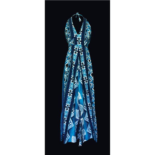 MOD TROPICAL FLOWER MOTIF LANAI DRESS.