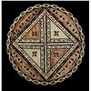 Image 1 : VINTAGE ROUND VATULELE FIJIAN ISLANDS TAPA CLOTH.