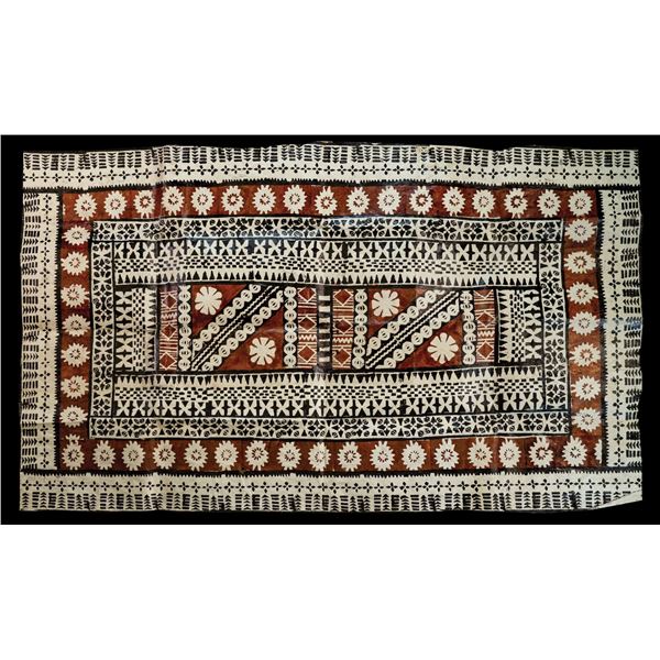 VINTAGE VATULELE FIJIAN ISLANDS TAPA CLOTH.