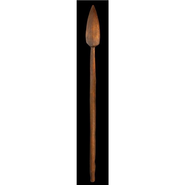 VINTAGE SAMOAN HAND CARVED OUTRIGGER PADDLE.