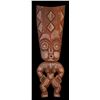 Image 1 : #444 "NEW GUINEA WALL FIGURE" POLYCHROMED MASTER WALL SAMPLE CARVING.