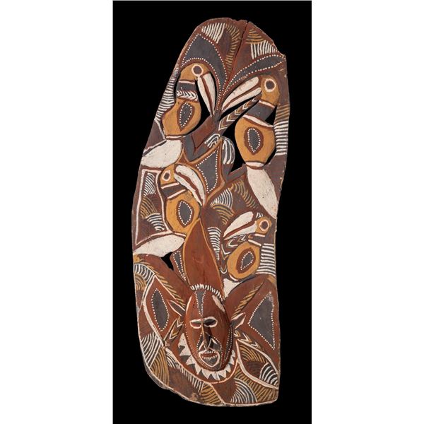 OCEANIC ARTS ONE-OFF PAPUA NEW GUINEA CARVED PANEL.