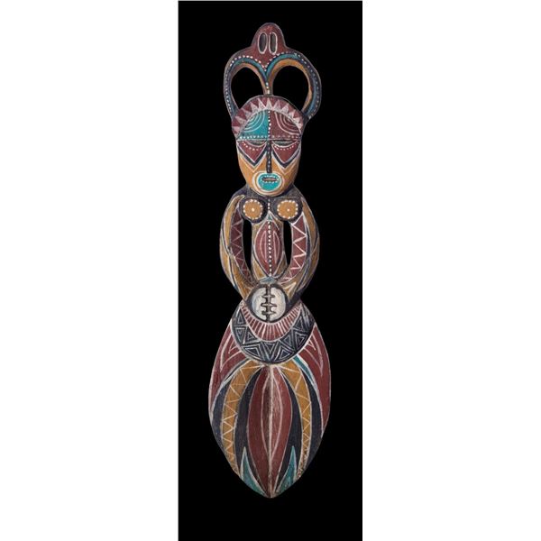 #443 "NEW GUINEA WALL FIGURE" EARLY OA SHOWROOM WALL SAMPLE.