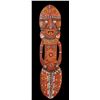 Image 1 : #447 "NEW GUINEA CARVED & POLYCHROMED FIGURE" OA SHOWROOM WALL SAMPLE CARVING.