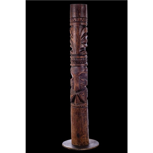 OA MARQUESAN POLE - OA AUTHENTIC FIGURAL TAHITIAN TIKI.