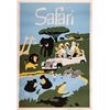 Image 1 : "SAFARI" EXPEDITION SCENE SILKSCREEN DISPLAY POSTER.