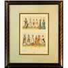 Image 2 : SET OF THREE (3) FRAMED ANTIQUE FRENCH COLORED PLATES - DECOR FROM DON THE BEACHCOMBER LAS VEGAS.