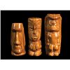 Image 1 : SET OF THREE (3) OA/SPURLIN SAMPLE PROTOTYPE TIKI SALT & PEPPER SHAKERS.