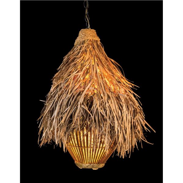 #2312 "RATTAN BASKET LIGHT" OA LAMP