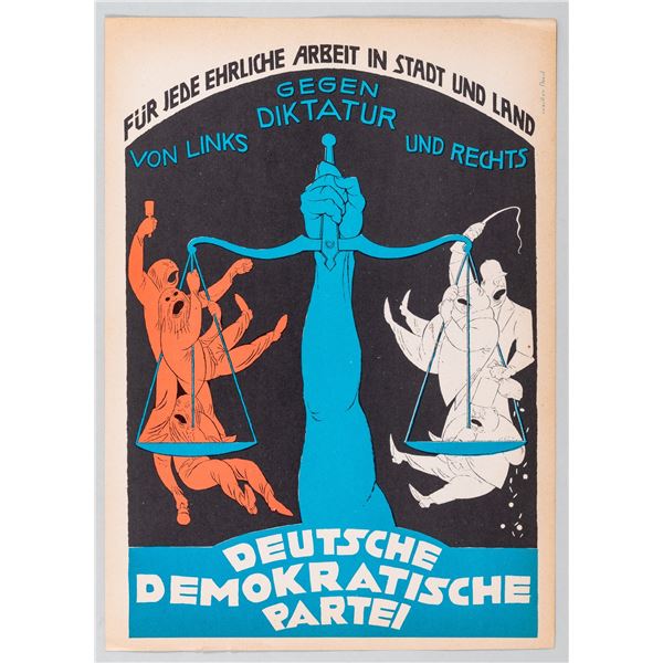 1930 GERMAN PROPAGANDA ELECTION POSTER