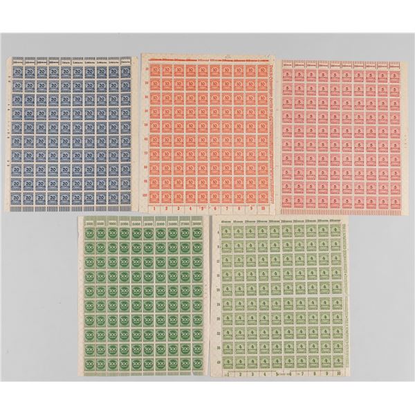 500 GERMAN HYPERINFLATION STAMPS