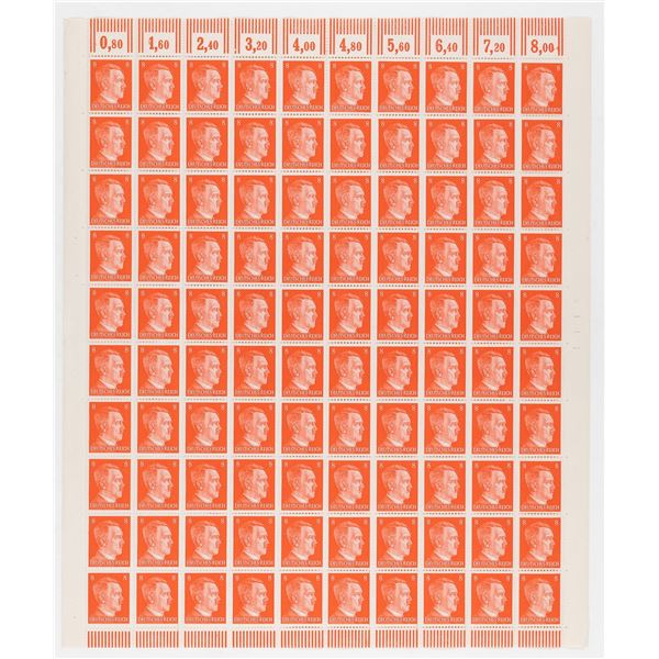 ADOLF HITLER STAMP SHEET (100)
