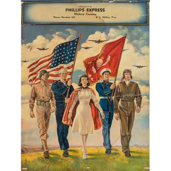 WWII POSTER CALENDAR TOPS (2)
