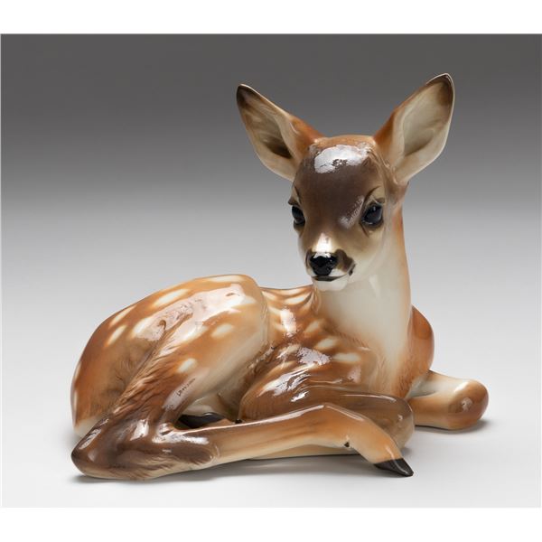 ALLACH PAINTED LYING FAWN #41 BY THEODOR KARNER