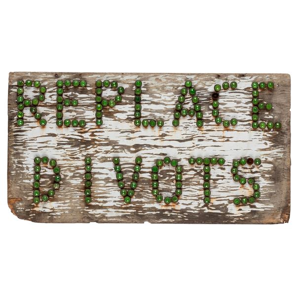 REPLACE DIVOTS - VINTAGE GOLF SIGN