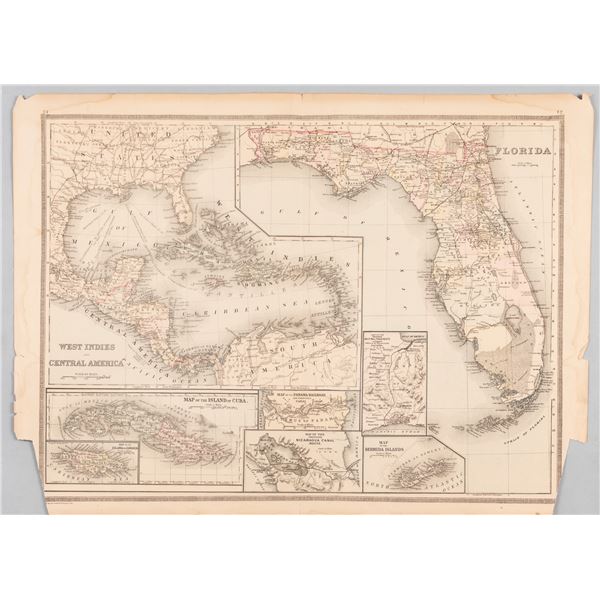 WEST INDIES AND CENTRAL AMERICA MAP