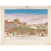 Image 1 : PERSPECTIVE VIEW ENGRAVING PARIS CITY HALL BY LEIZELT